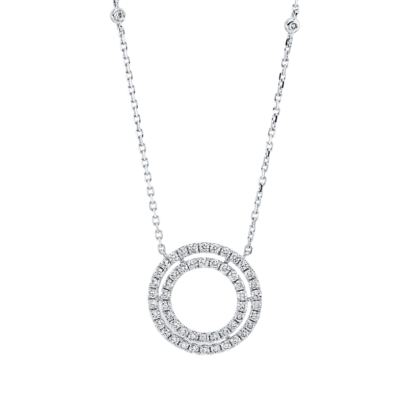 Collier    aus 750/-18 Karat Weißgold mit 58 Diamanten 0
