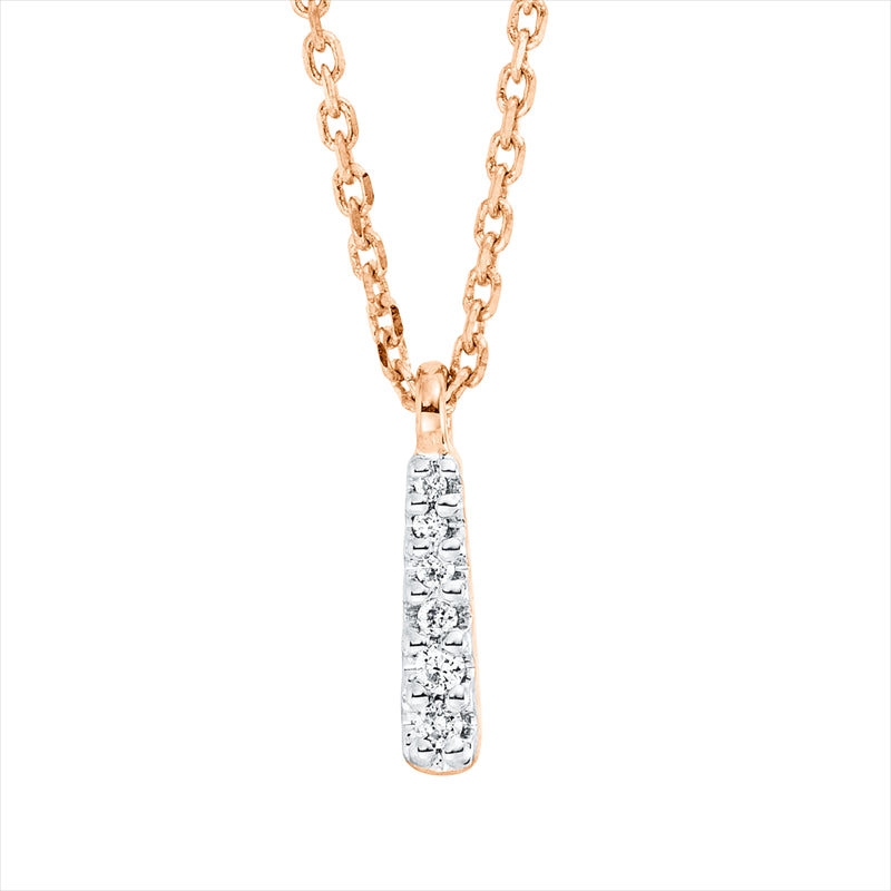 Collier    aus 750/-18 Karat Rotgold mit 6 Diamanten 0