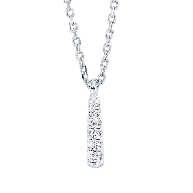 Collier    aus 750/-18 Karat Weißgold mit 6 Diamanten 0