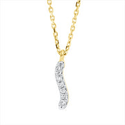 Collier    aus 750/-18 Karat Gelbgold mit 7 Diamanten 0