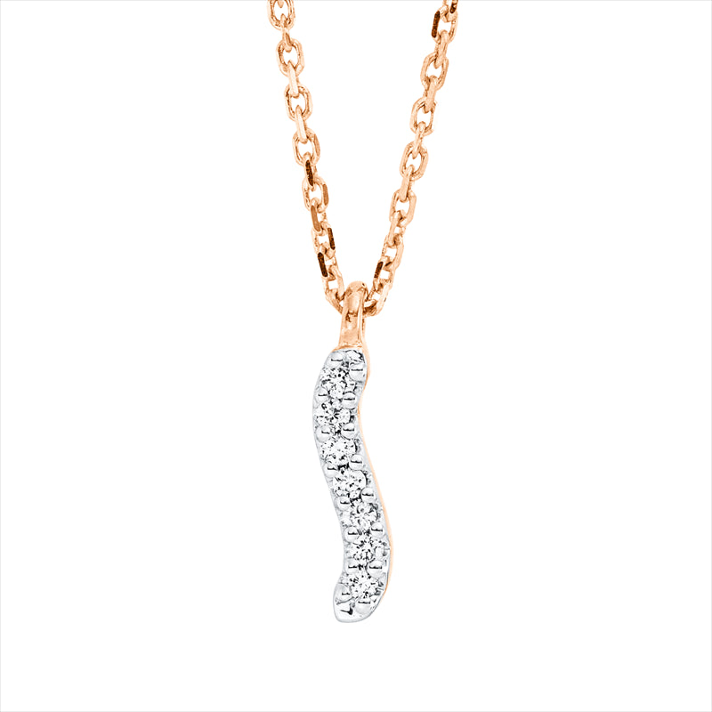 Collier    aus 750/-18 Karat Rotgold mit 7 Diamanten 0