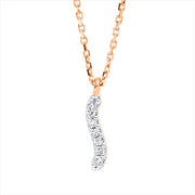 Collier    aus 750/-18 Karat Rotgold mit 7 Diamanten 0
