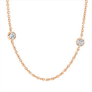 Collier    aus 750/-18 Karat Rotgold mit 11 Diamanten 0