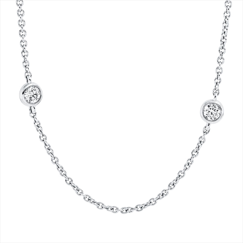 Collier    aus 750/-18 Karat Weißgold mit 11 Diamanten 0