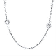 Collier    aus 750/-18 Karat Weißgold mit 11 Diamanten 0
