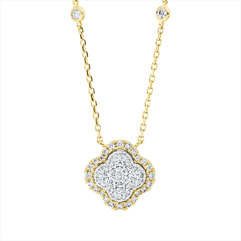 Collier    aus 750/-18 Karat Gelbgold / Weißgold mit 53 Diamanten 0