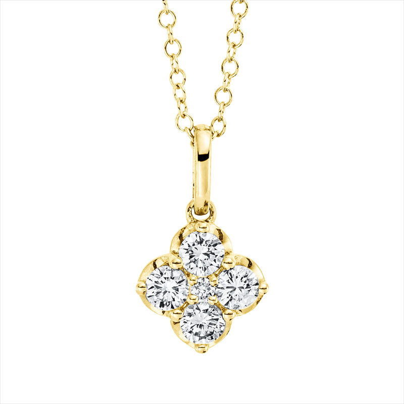 Collier    aus 750/-18 Karat Gelbgold mit 5 Diamanten 0