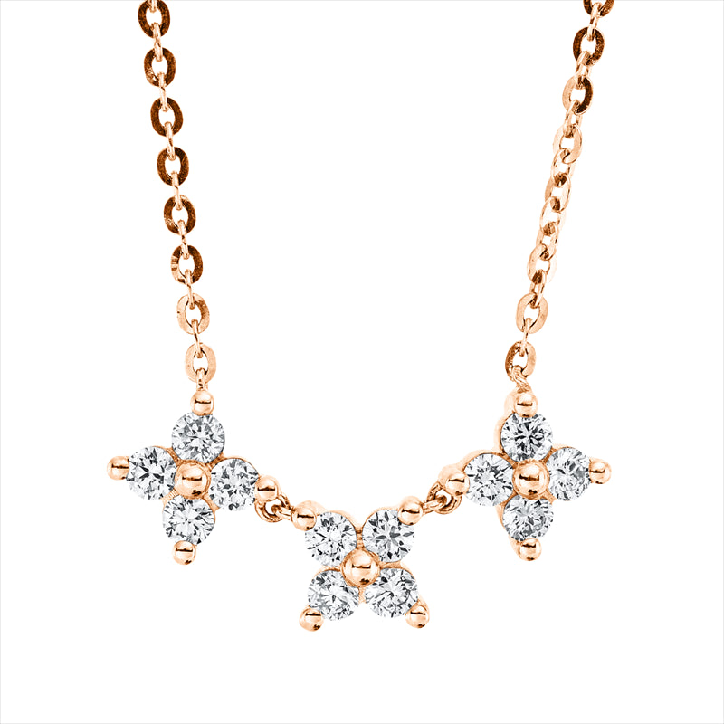 Collier    aus 750/-18 Karat Rotgold mit 12 Diamanten 0