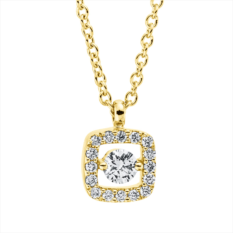Collier    aus 750/-18 Karat Gelbgold mit 17 Diamanten 0