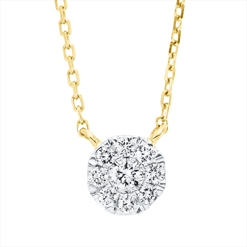 Collier    aus 750/-18 Karat Gelbgold mit 9 Diamanten 0