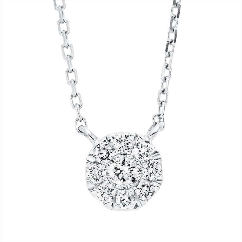 Collier    aus 750/-18 Karat Weißgold mit 9 Diamanten 0