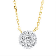 Collier    aus 750/-18 Karat Gelbgold mit 9 Diamanten 0