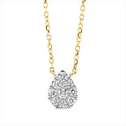 Collier    aus 750/-18 Karat Gelbgold mit 9 Diamanten 0