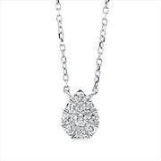 Collier    aus 750/-18 Karat Weißgold mit 9 Diamanten 0