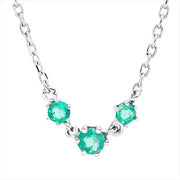 Collier mit Smaragd  aus 750/-18 Karat Weißgold MPM_SKIP_FIELD 