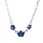 Collier mit Saphir  aus 750/-18 Karat Weißgold MPM_SKIP_FIELD 