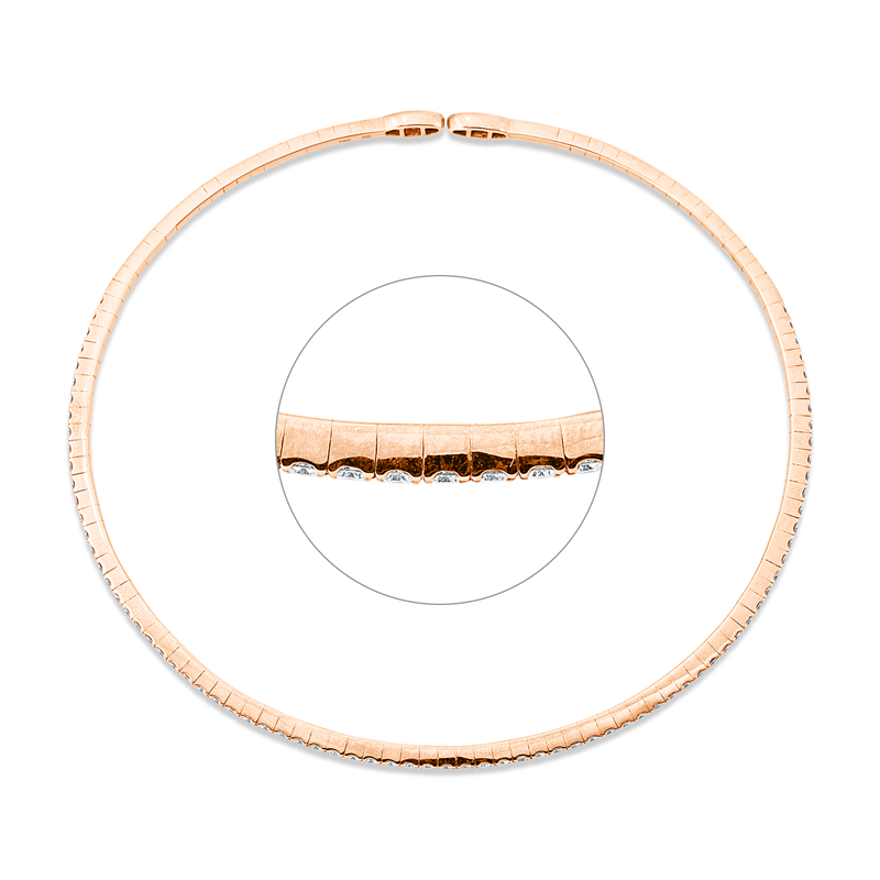 Collier    aus 750/-18 Karat Rotgold mit 84 Diamanten 3
