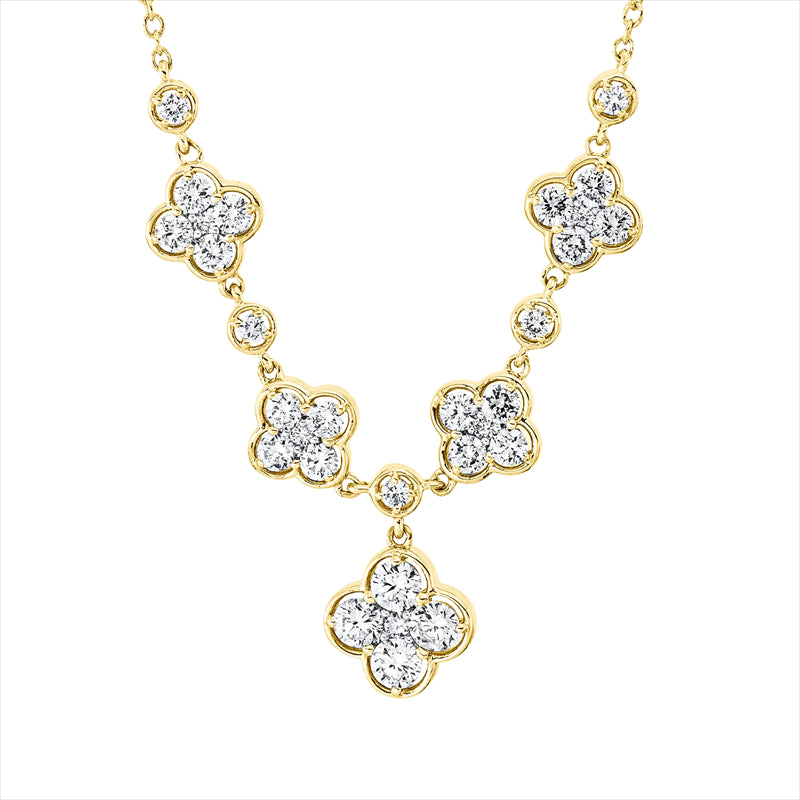 Collier    aus 750/-18 Karat Gelbgold mit 30 Diamanten 0