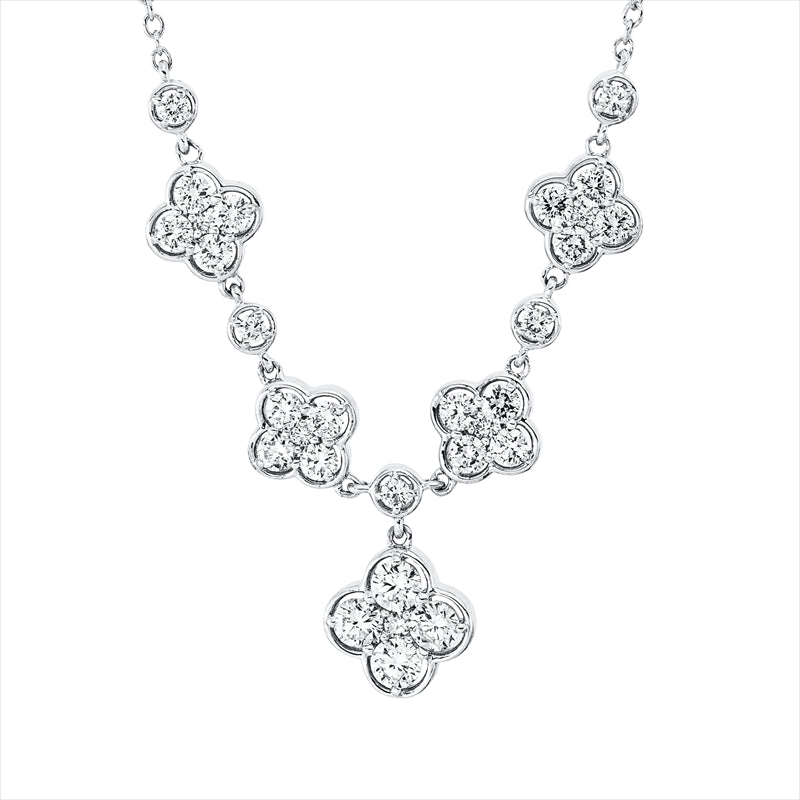 Collier    aus 750/-18 Karat Weißgold mit 30 Diamanten 0