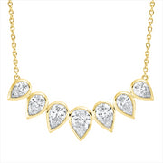 Collier    aus 750/-18 Karat Gelbgold mit 7 Diamanten 1