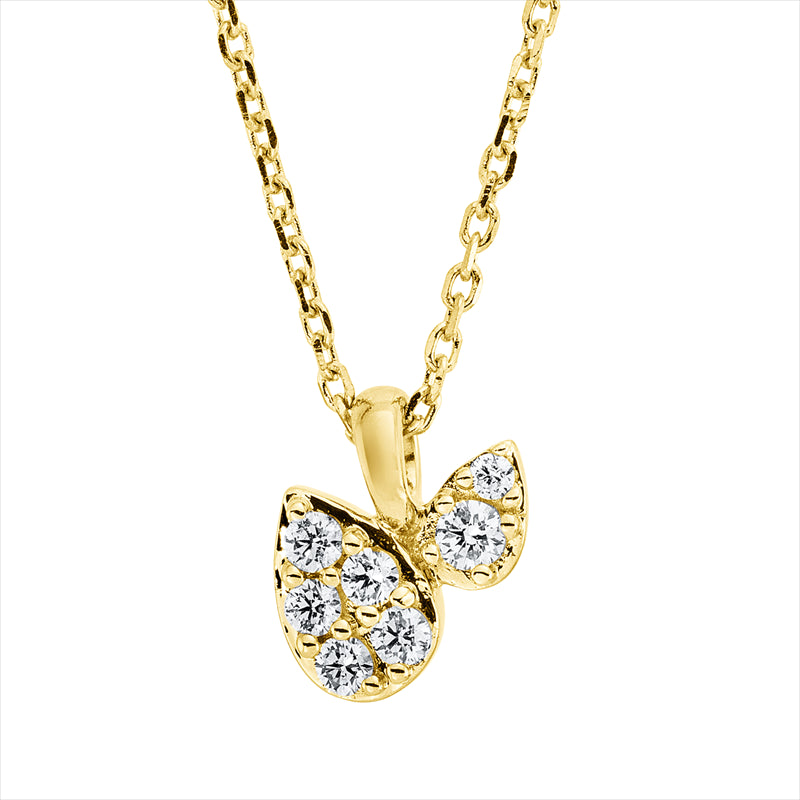 Collier    aus 750/-18 Karat Gelbgold mit 7 Diamanten 0