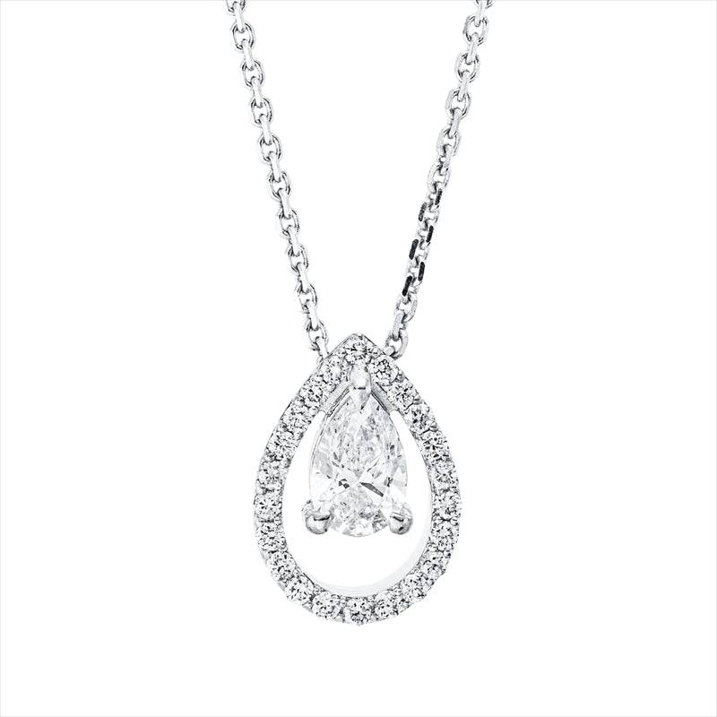 Collier    aus 750/-18 Karat Weißgold mit 23 Diamanten 0