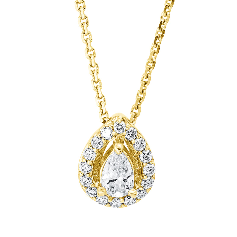 Collier    aus 750/-18 Karat Gelbgold mit 17 Diamanten 0