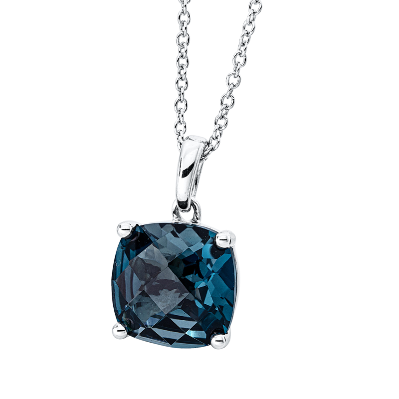 Collier mit Topas  aus 750/-18 Karat Weißgold  