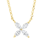 Collier    aus 750/-18 Karat Gelbgold mit 4 Diamanten 0