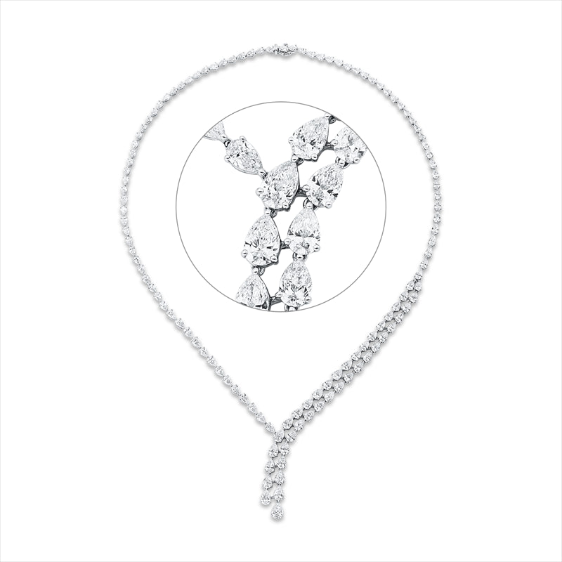 Collier    aus 750/-18 Karat Weißgold mit 122 Diamanten 14