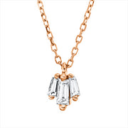 Collier    aus 750/-18 Karat Rotgold mit 3 Diamanten 0