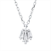 Collier    aus 750/-18 Karat Weißgold mit 3 Diamanten 0