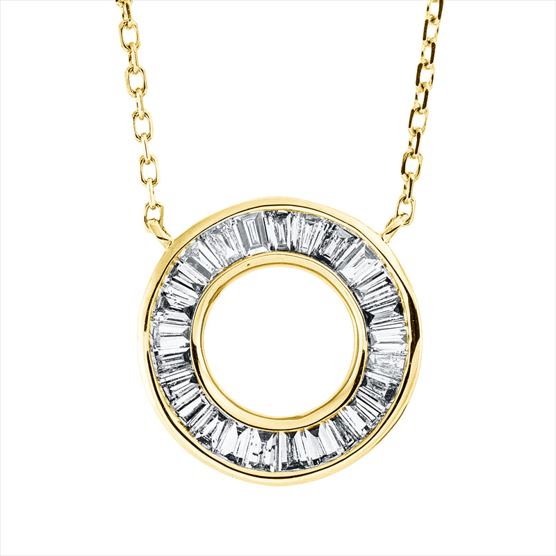 Collier    aus 750/-18 Karat Gelbgold mit 25 Diamanten 0