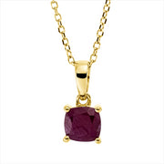 Collier mit Rubin  aus 750/-18 Karat Gelbgold MPM_SKIP_FIELD 