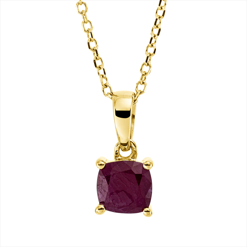Collier mit Rubin  aus 750/-18 Karat Gelbgold MPM_SKIP_FIELD 