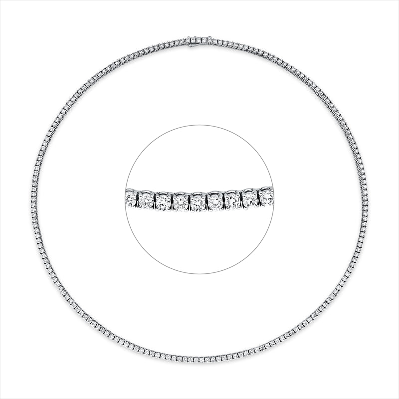 Collier    aus 750/-18 Karat Weißgold mit 191 Diamanten 6