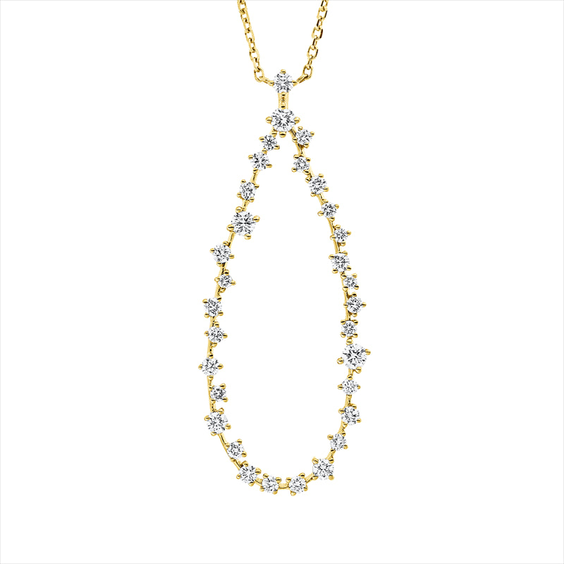 Collier    aus 750/-18 Karat Gelbgold mit 31 Diamanten 0
