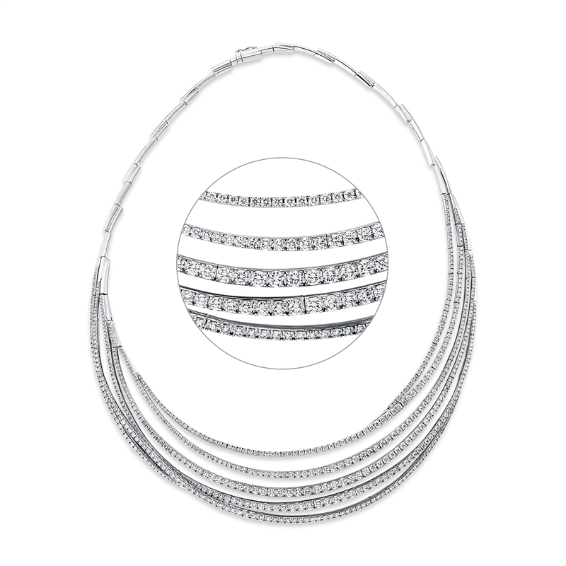 Collier    aus 750/-18 Karat Weißgold mit 687 Diamanten 11