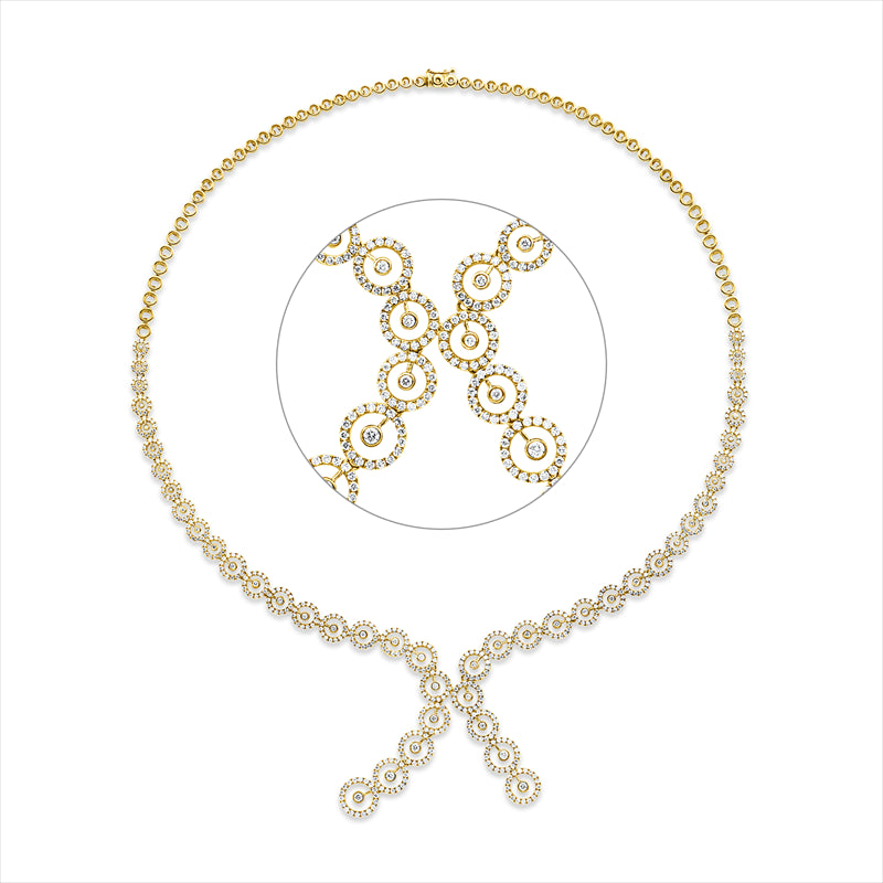Collier    aus 750/-18 Karat Gelbgold mit 679 Diamanten 4