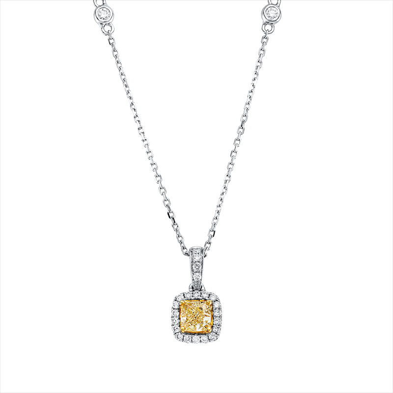 Collier    aus 750/-18 Karat Weißgold / Gelbgold mit 25 Diamanten 0