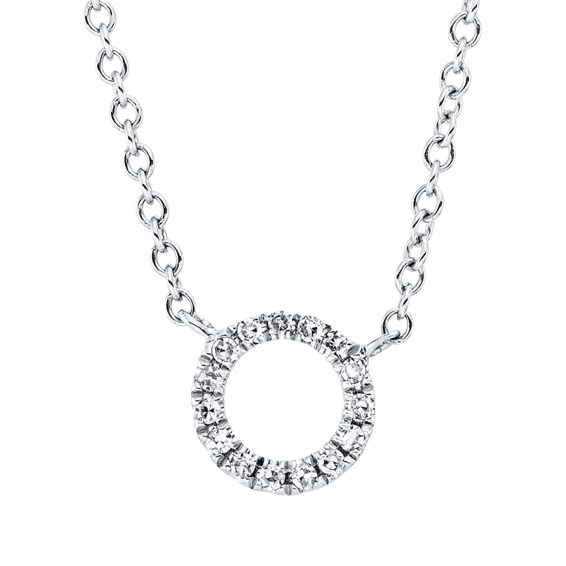 Collier    aus 750/-18 Karat Weißgold mit 15 Diamanten 0