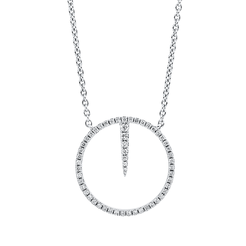 Collier    aus 750/-18 Karat Weißgold mit 54 Diamanten 0