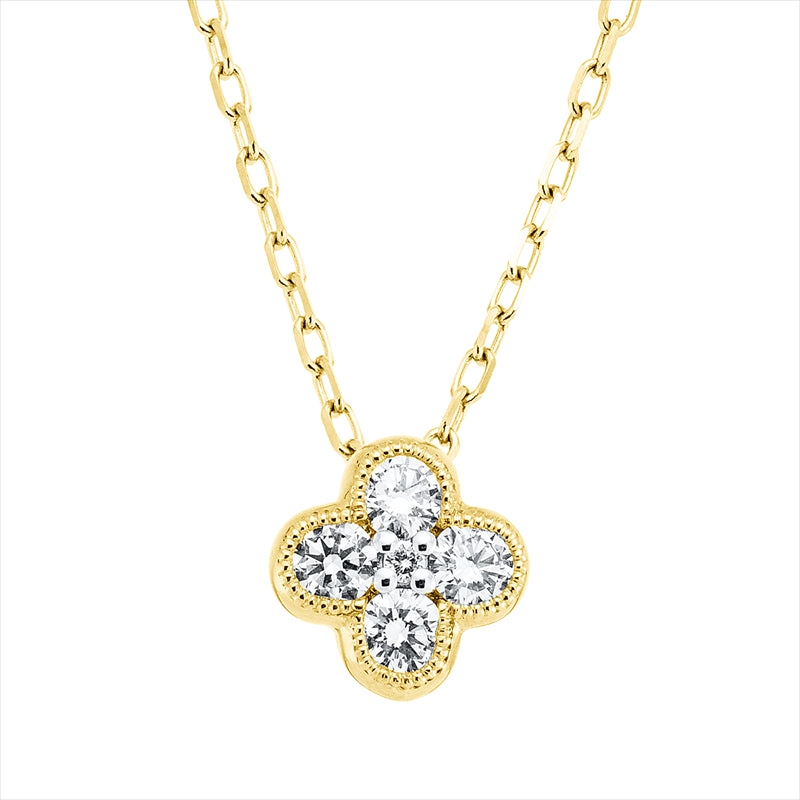Collier    aus 750/-18 Karat Gelbgold mit 5 Diamanten 0