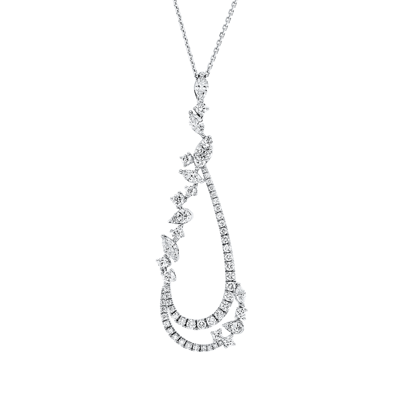 Collier    aus 750/-18 Karat Weißgold mit 65 Diamanten 2