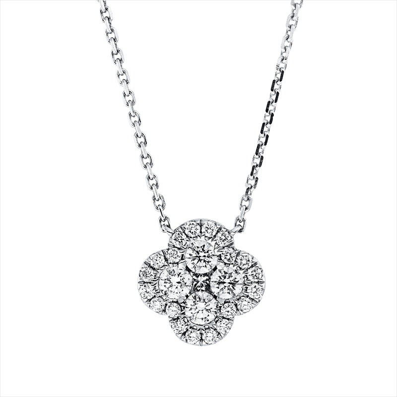 Collier    aus 750/-18 Karat Weißgold mit 25 Diamanten 0
