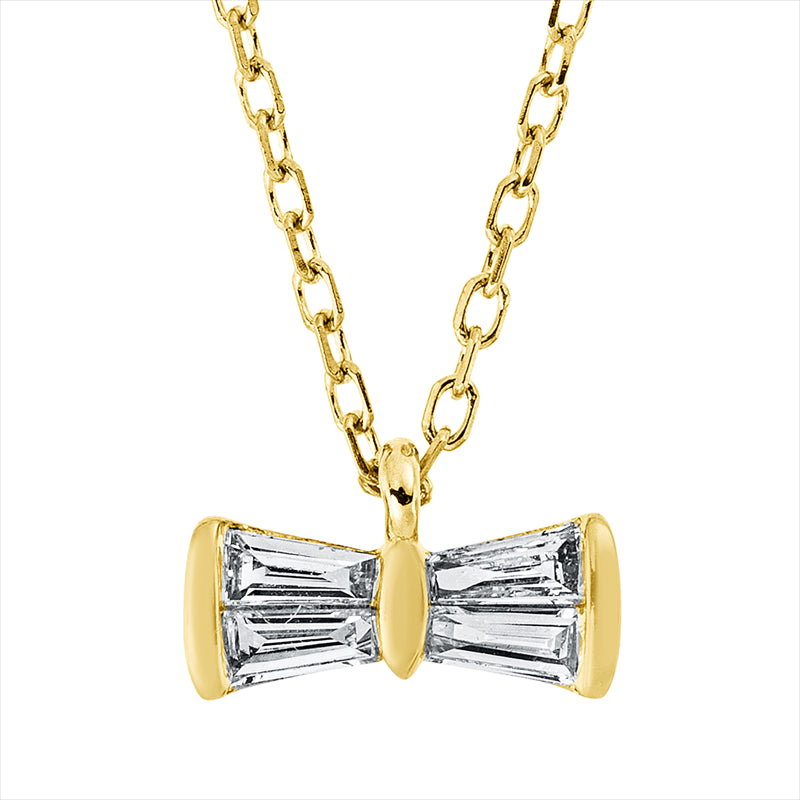 Collier    aus 750/-18 Karat Gelbgold mit 4 Diamanten 0