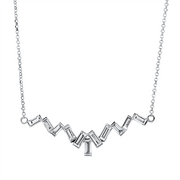 Collier    aus 750/-18 Karat Weißgold mit 11 Diamanten 0
