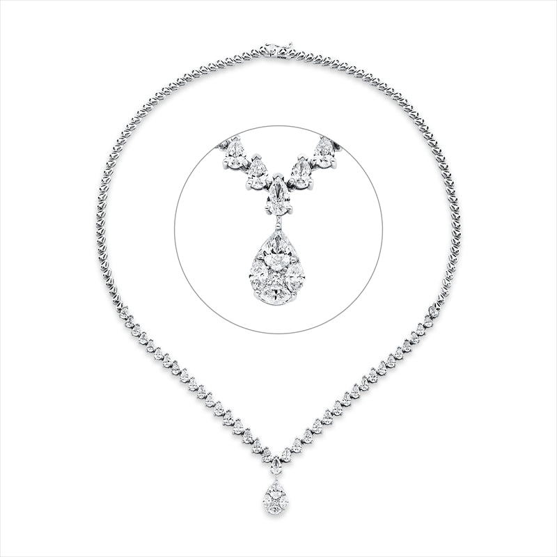 Collier    aus 750/-18 Karat Weißgold mit 42 Diamanten 7