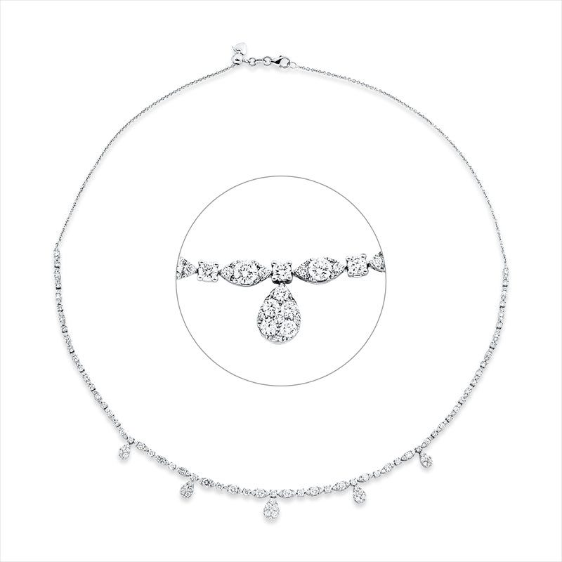 Collier    aus 750/-18 Karat Weißgold mit 194 Diamanten 2