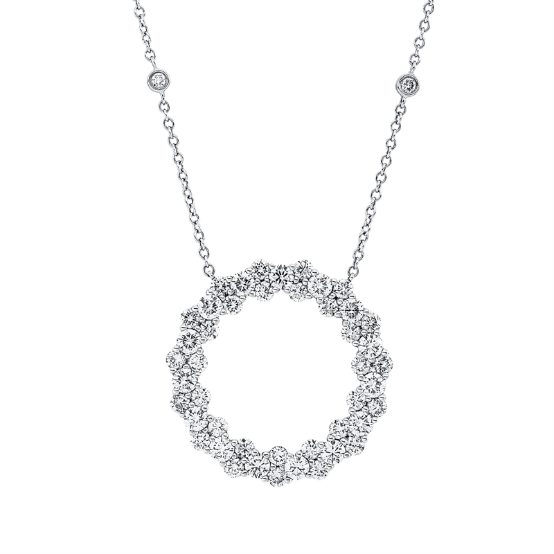 Collier    aus 750/-18 Karat Weißgold mit 49 Diamanten 2